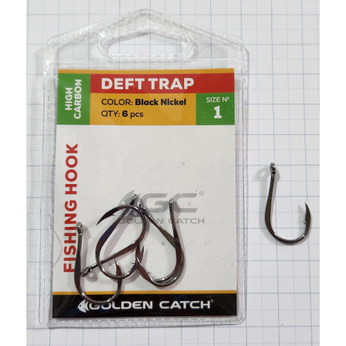 Крючки для рыбалки Golden Catch Deft Trap № 1